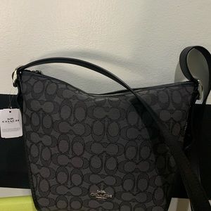 COACH Small Dufflette in Signature Sv Black Smoke